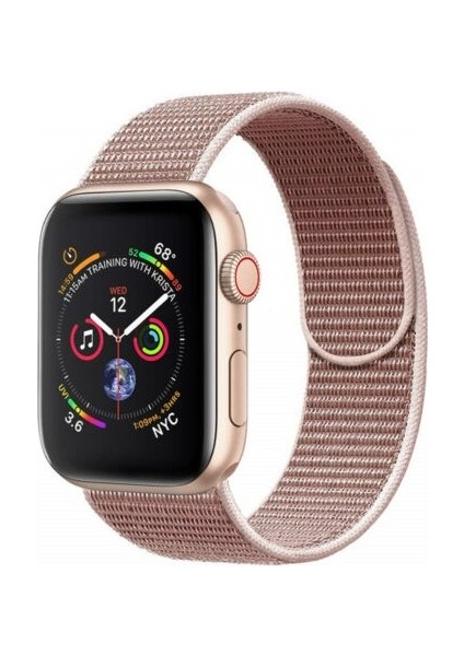 Apple Watch Uyumlu Serisi 1/2/3/4/5/6 Se Spor Loop Dokuma Hasır Kordon 38 mm - 40 mm