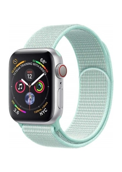 Apple Watch Uyumlu Serisi 1/2/3/4/5/6 Se Spor Loop Dokuma Hasır Kordon 38 mm - 40 mm