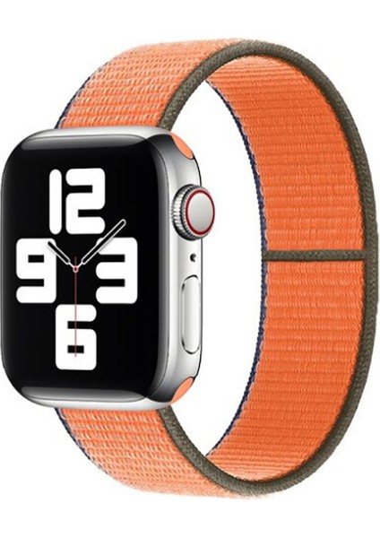 Apple Watch Uyumlu Serisi 1/2/3/4/5/6 Se Spor Loop Dokuma Hasır Kordon 38 mm - 40 mm