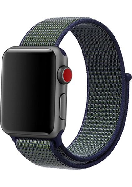 Apple Watch Uyumlu Serisi 1/2/3/4/5/6 Se Spor Loop Dokuma Hasır Kordon 38 mm - 40 mm