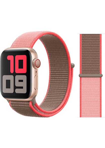 Apple Watch Uyumlu Serisi 1/2/3/4/5/6 Se Spor Loop Dokuma Hasır Kordon 42 mm - 44 mm