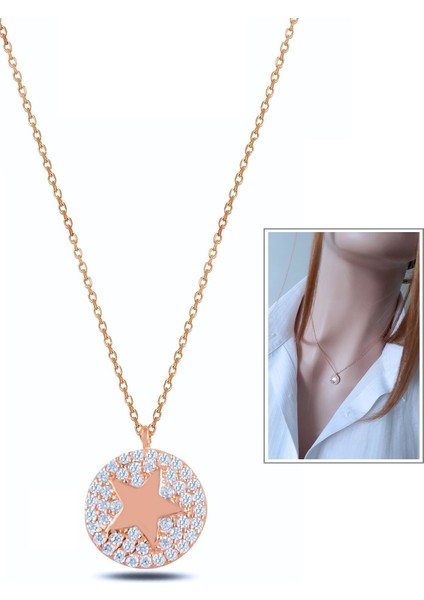 Rose Yıldız Buton Kolye fırsatları