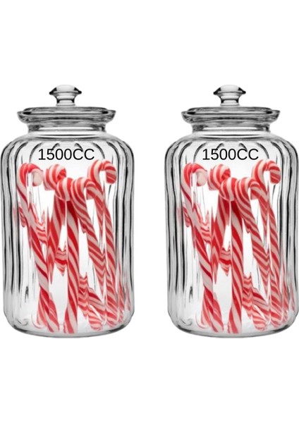 Viva Cam Kapaklı 2 Li Kavanoz -1500 cc