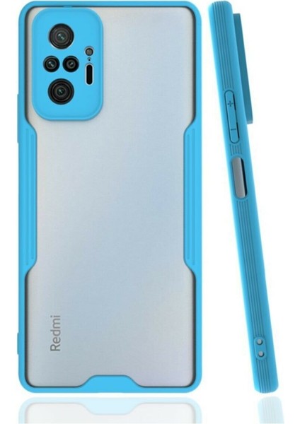 Xiaomi Redmi Note 10 Pro Kılıf Kamera Korumalı Colorful Kapak - Mavi