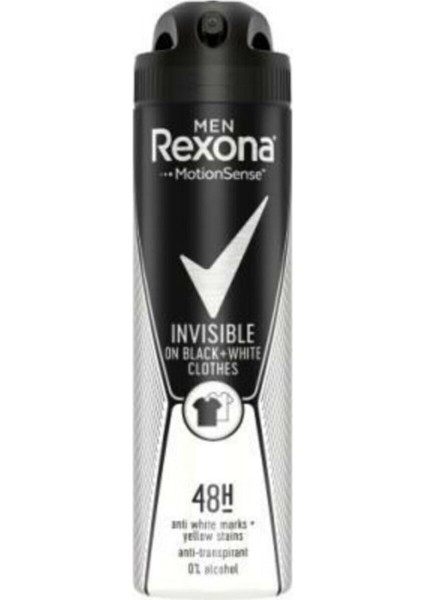 Men Invisible On Black + White Clothes DEO150 ml