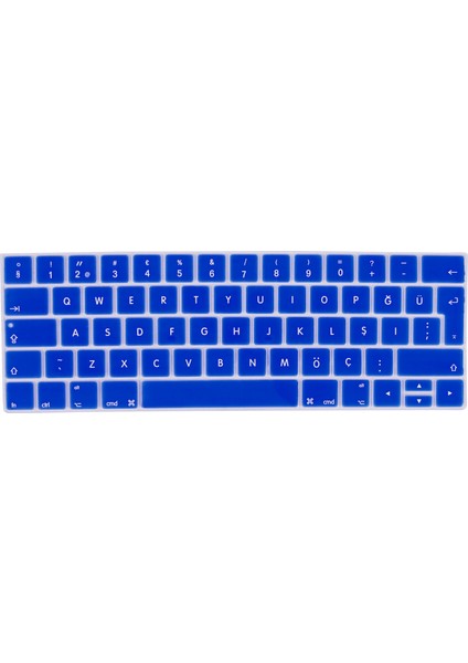 Apple Macbook Pro 15.4'' A1707 A1990 Silikon Türkçe Klavye Koruyucu Touchbar