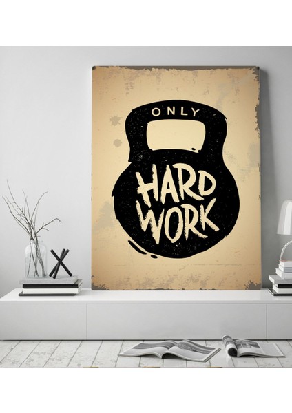 Gift Work Hard Tasarımlı Kanvas Tablo 50 x 70 Cmcm-1