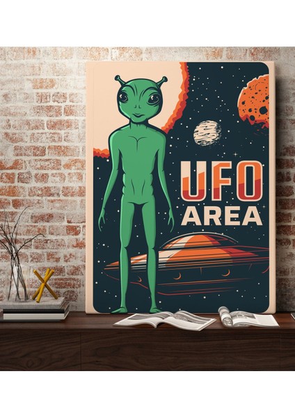 Gift Ufo Area Tasarımlı Kanvas Tablo 70 x 100 Cmcm-1