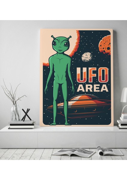 Gift Ufo Area Tasarımlı Kanvas Tablo 50 x 70 Cmcm-1