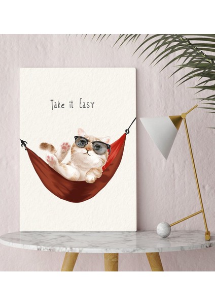 Gift Take It Easy Tasarımlı Kanvas Tablo 30 x 50 Cmcm-1