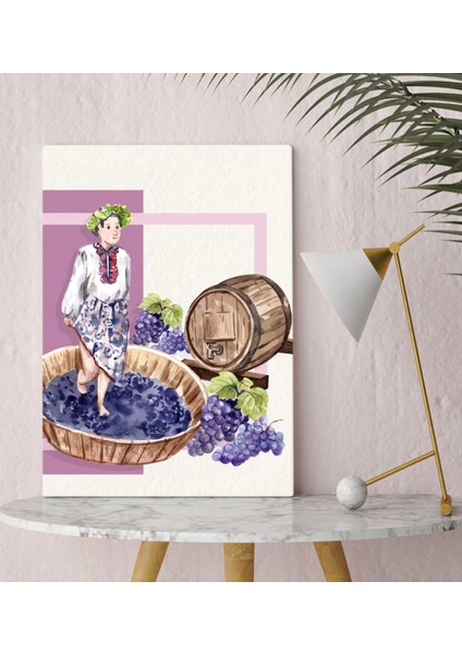 Gift Şarap Tasarımlı Kanvas Tablo 30 x 50 Cmcm-9