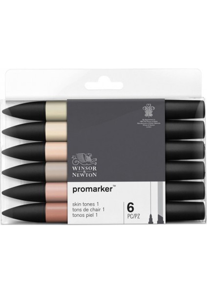 Promarker Ten Renkli Kalem Seti Profesyonel Kalite 6'lı Fildişi Mercan Yumuşak Şeftali