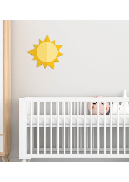Gift Güneş Tasarımlı Çocuk Odası Ahşap Duvar Süsü-1