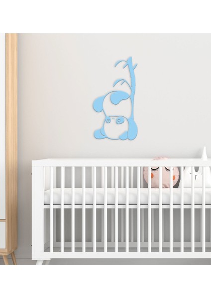 Gift Sevimli Panda Tasarımlı Çocuk Odası Ahşap Duvar Süsü-1