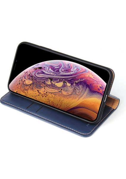 iPhone XS Max 6.5 inç Uyumlu Kickstand Cüzdan Flip Deri Kılıf (Yurt Dışından)