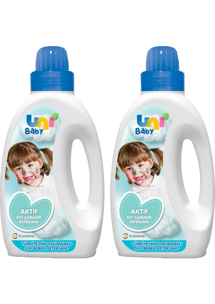 Uni Baby Sıvı Çamarşır Deterjanı 1500 ml x 2 Adet