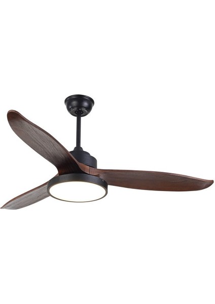 Darkwind Siyah Motorlu Kahverengi Kanatlı Aydınlatmalı Uzaktan Kumandalı 122cm Tavan Vantilatörü fırsatları