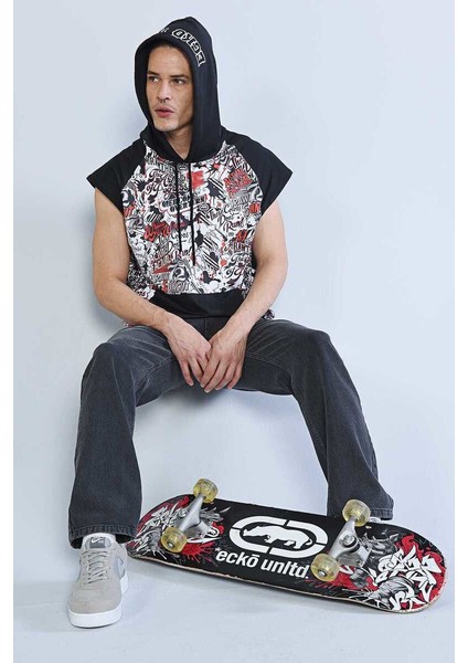 Ecko Unltd Hetty Siyah Erkek Kapüşonlu Hoodie
