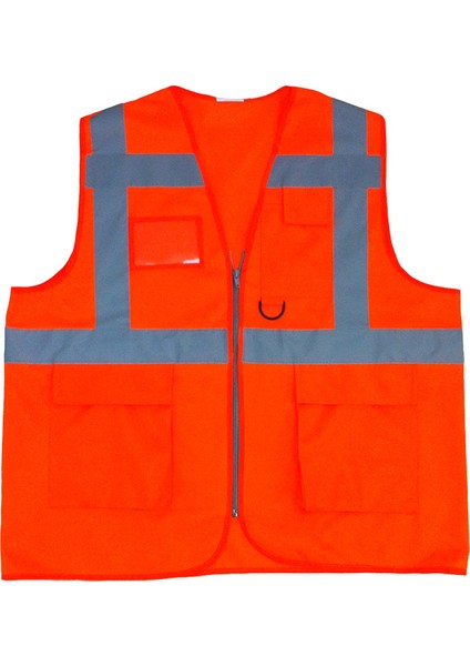 Cepli Ikaz Yeleği Mühendis Yeleği Turuncu