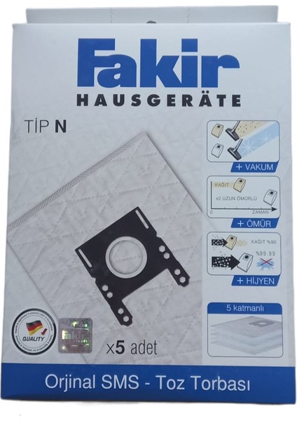 Evaletlericom Tip N Fakir Tip Kutulu Toz Torbası