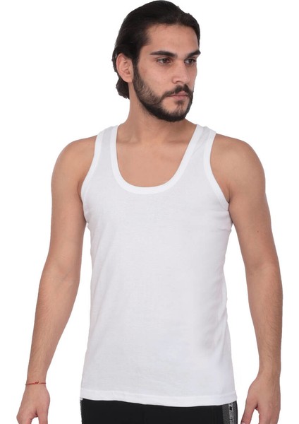 Erkek Ribana Atlet 102 3'Lü Paket Beyaz
