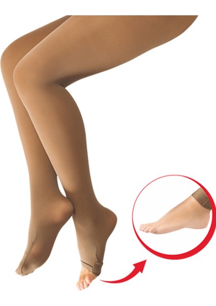 Burnu Açılabilen Abdest Külotlu Çorap | Siyah fiyatları