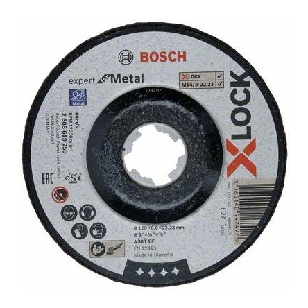 Bosch 125X6 mm X-Lock Expert Metal Taşlama Taşı