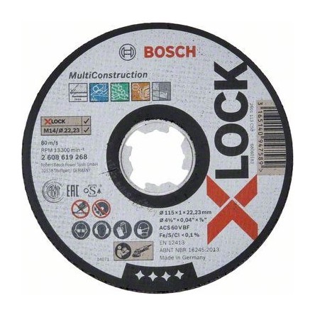 Bosch 115X1 mm X-Lock Rapido Inox Kesme Taşı
