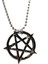 Pentagram Yıldızı Gümüş Kaplama Zincir Kolye 1