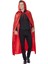 Kırmızı Renk Saten Pelerin Halloween Pelerin 140 cm 2