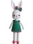Yeşil Renk Şirin Tavşan Uyku Arkadaşı Amigurumi Organik Oyuncak 1