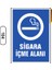 Sigara Içme Alanı Uyarı Ikaz Levhası 25X35 cm 1