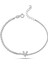 Gümüş Suyolu Harfli Gümüş Rengi Bileklik - V Harfi - - BLV00259-4146 1