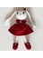 Düğmeli Tavşik Amigurumi Organik Oyuncak 1