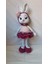Sevimli Süslü Tavşik Amigurumi Organik Oyuncak 1