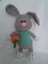 Havuçlu Sevimli Tavşan Amigurumi Organik Oyuncak 1