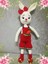Havuçlu Sevimli Tavşan Amigurumi Organik Oyuncak 1