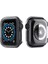 Apple Watch Uyumlu Series 3 4 5 6 38MM Kordon Önü Arkası Açık Renkli Silikon Siyah 1