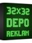 Yeşil Kayan Yazı LED Tabela 32 x 32 cm Tek Taraflı Depo Reklam Tabela 1
