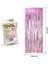 Azfahomestore Kapı ve Duvar Fon Perdesi Işıltılı Püsküllü Pembe ( 100*220 Cm) 1