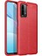 Redmi 9t Kılıf Darbe Korumalı Deri Görünümlü Silikon Arka Kapak - Kırmızı 1