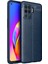 Oppo A94 Kılıf Darbe Korumalı Deri Görünümlü Silikon Arka Kapak - Lacivert 1