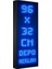 Mavi Kayan Yazı LED Tabela 96 x 32CM Tek Taraflı Depo Reklam Tabela 1