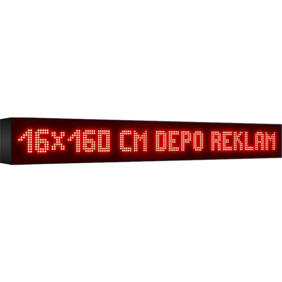 Depo Tabela Reklam Kırmızı Kayan Yazı Led Tabela 16 X 160 Cm Tek