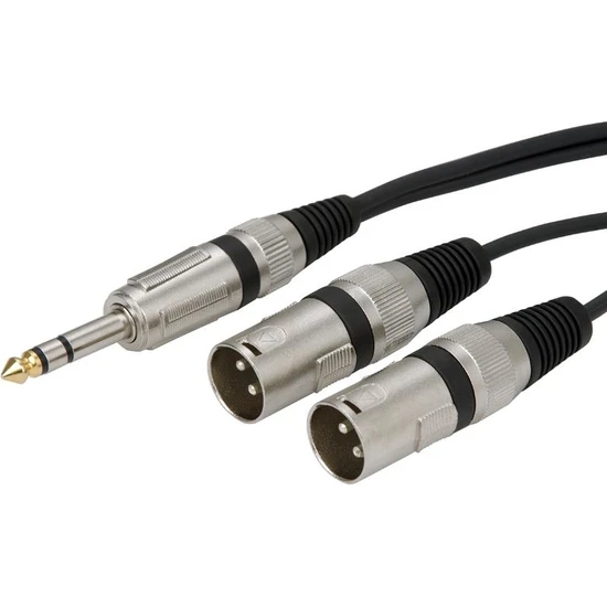 YKA 6.3mm Stereo Erkek-2 Xlr Erkek Kablo 2 Metre