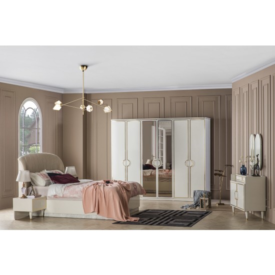 Weltew Home Deco Class Still Bazalı ve Karyolalı Yatak Odası Takımı