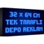 Depo Tabela Reklam Mavi Kayan Yazı LED Tabela 32 x 64 cm Tek Taraflı Depo Reklam Tabela 1