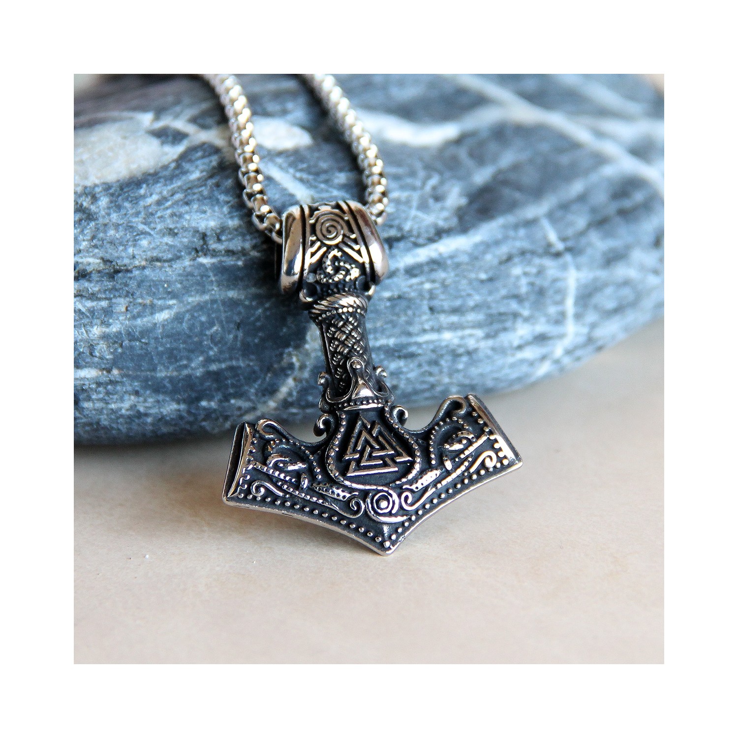 NorthShore Thor Hammer Mjollnir Viking Valknut Çift Taraflı Fiyatı