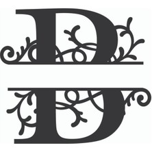 Hellove Dekoratif Ahşap Harf Monogram Harf 1 Adet Dekoratif Duvar Süsü
