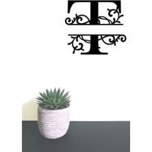 Hellove Dekoratif Ahşap Harf Monogram Harf 1 Adet Dekoratif Duvar Süsü